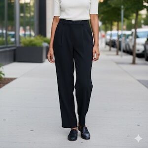 Wilfred The Effortless Pant Dark Night Navy Crepette Wide Leg Pants size 6